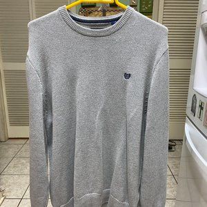 Chaps Men's Long Sleeve Grey Sweater – Large
